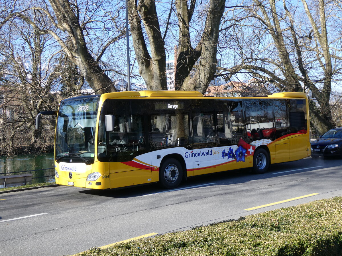 (272'624) - GrindelwaldBus, Grindelwald - Nr. 204/BE 905'204 - Mercedes am 3. M�rz 2025 in Thun, Grabengut