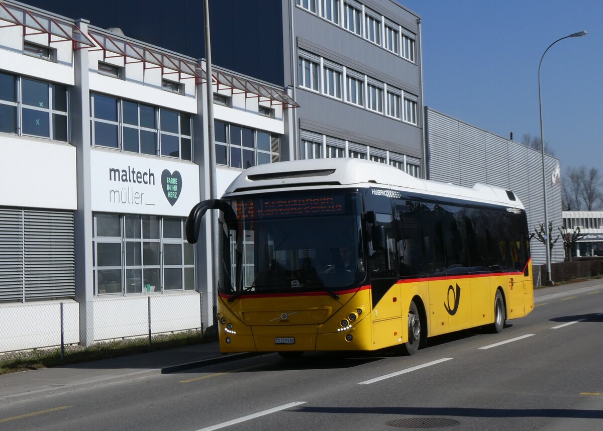 (272'634) - PostAuto Ostschweiz - TG 220'930/PID 11'135 - Volvo am 4. M�rz 2025 in Weinfelden, G�ttingersreuti