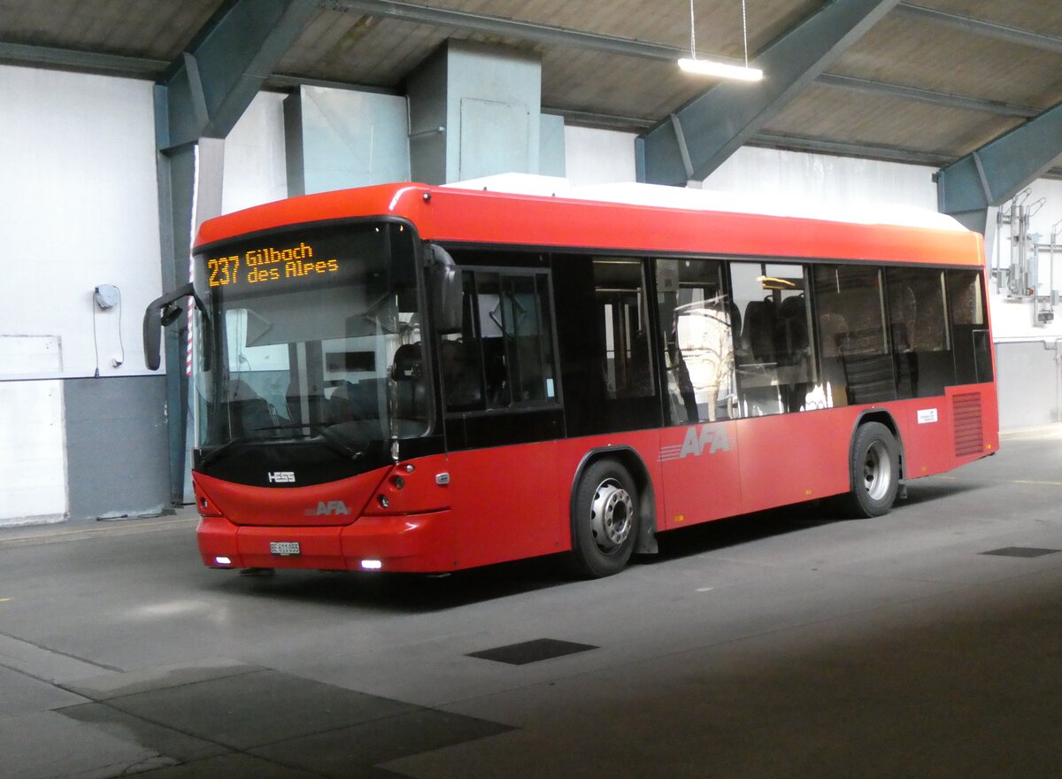 (272'653) - AFA Adelboden - Nr. 55/BE 611'055 - Scania/Hess am 6. M�rz 2025 in Adelboden, Busstation