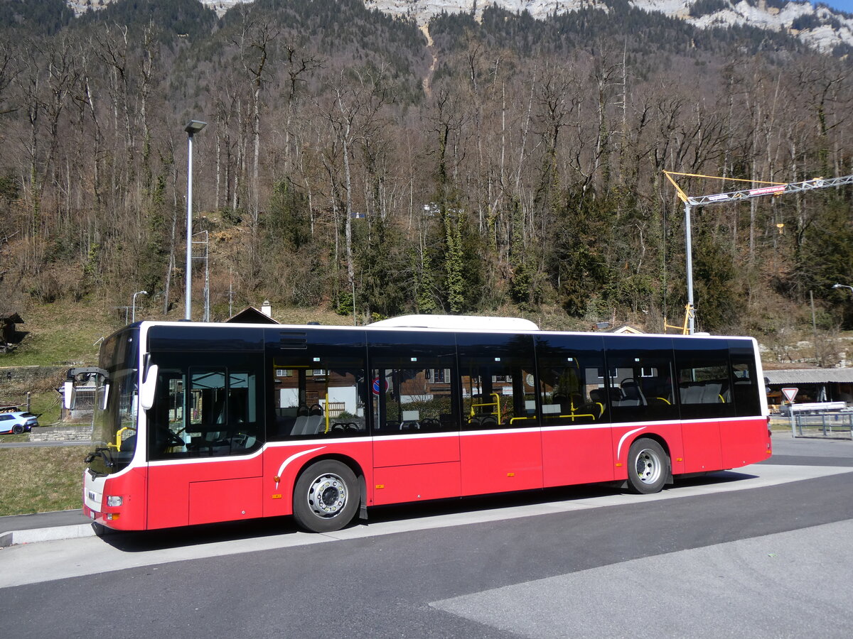(272'673) - PostAuto Bern - BE 654'090/PID 12'339 - MAN (ex Dr. Richard, A-Wien Nr. 1419) am 7. M�rz 2025 in Ringgenberg, S�ge