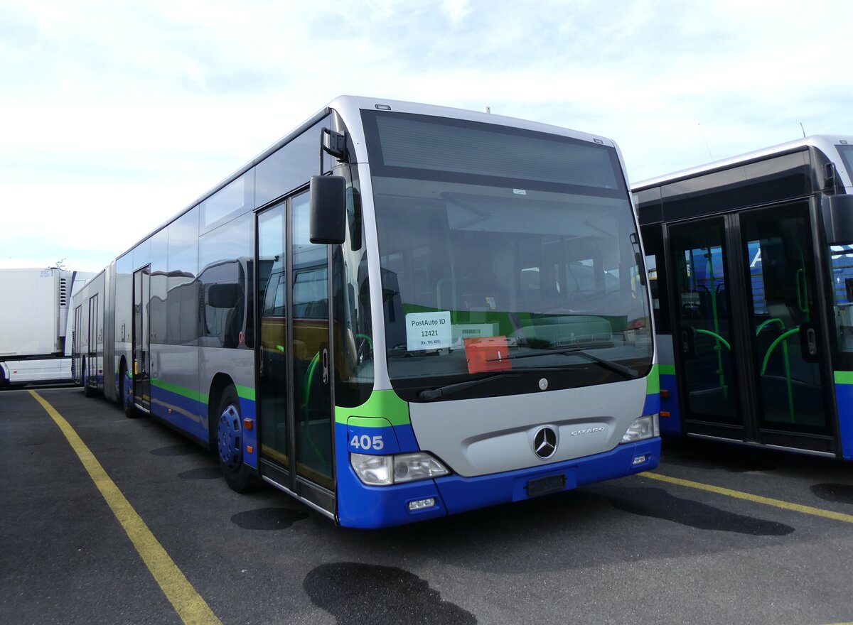 (272'715) - PostAuto Nordschweiz - PID 12'421 - Mercedes (ex TPL Lugano Nr. 405) am 9. M�rz 2025 in Kerzers, Interbus