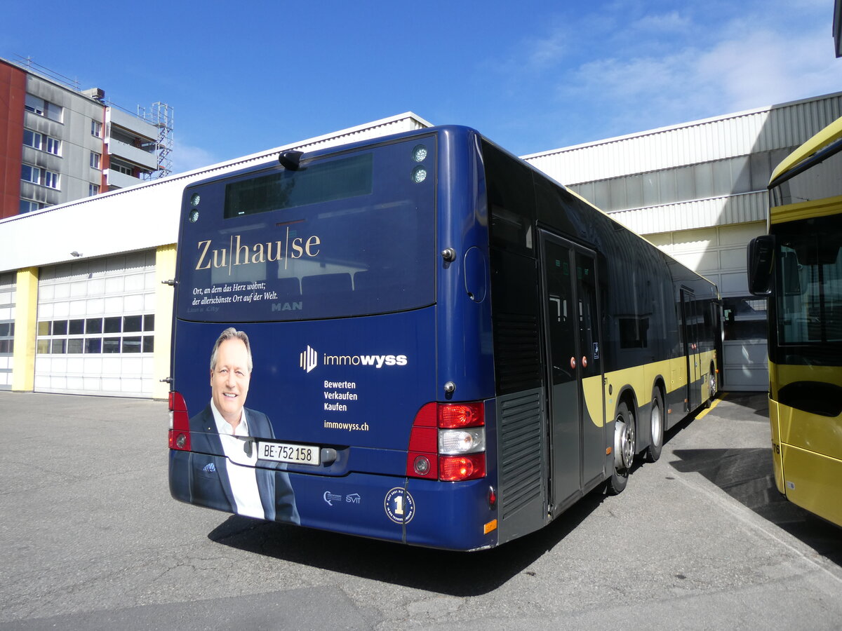 (272'747) - STI Thun - Nr. 158/BE 752'158 - MAN am 9. M�rz 2025 in Thun, Garage