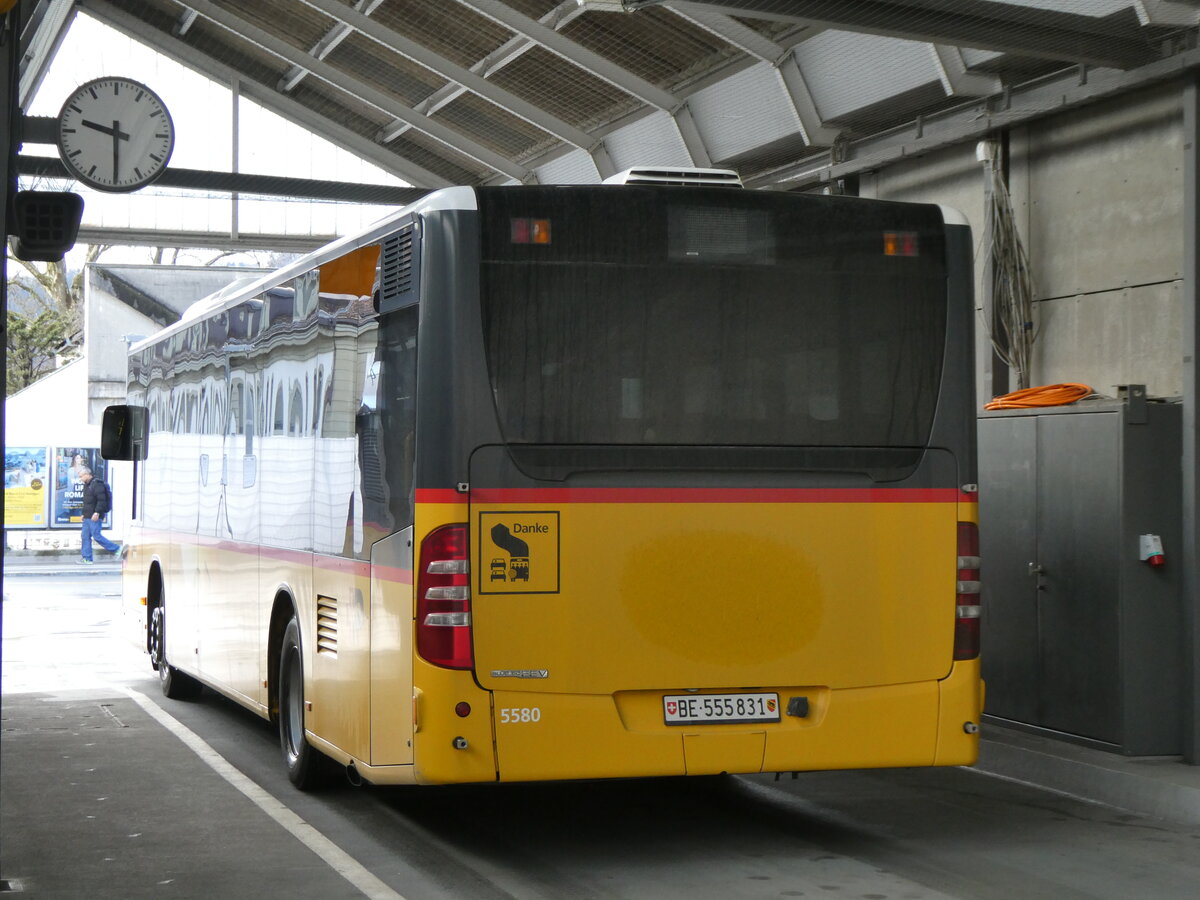 (272'827) - PostAuto Bern - BE 5580/BE 555'831/PID 5580 - Mercedes (ex Nr. 531) am 13. M�rz 2025 in Bern, Postautostation