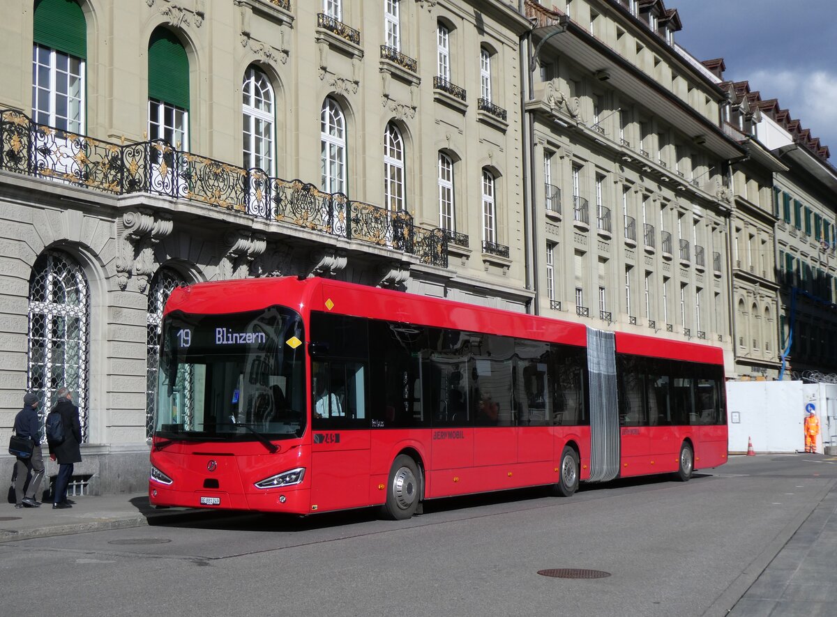 (272'860) - Bernmobil, Bern - Nr. 249/BE 881'249 - eIrizar am 13. M�rz 2025 in Bern, Bundesplatz