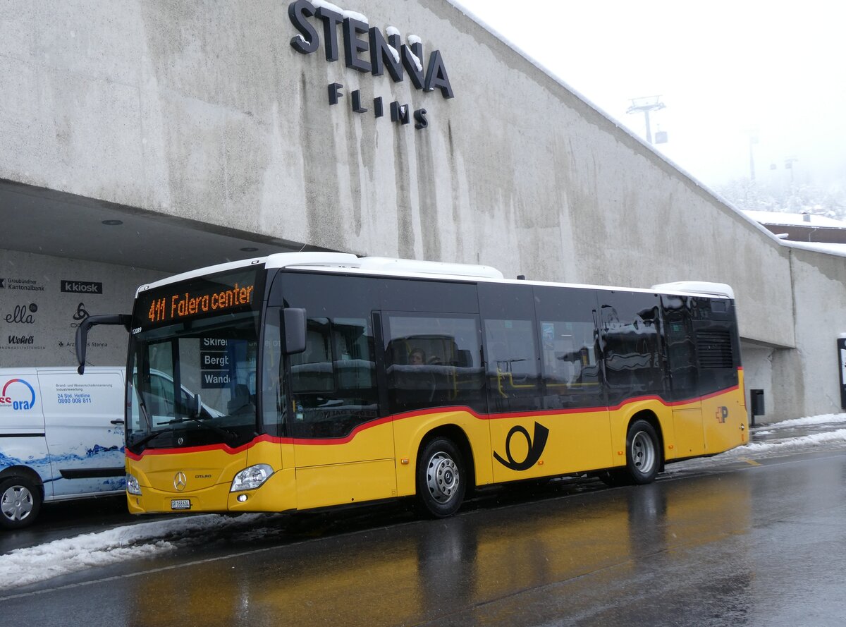 (272'874) - PostAuto Graub�nden - GR 168'604/PID 12'089 - Mercedes (ex Nr. 10) am 14. M�rz 2025 in Flims, Bergbahnen