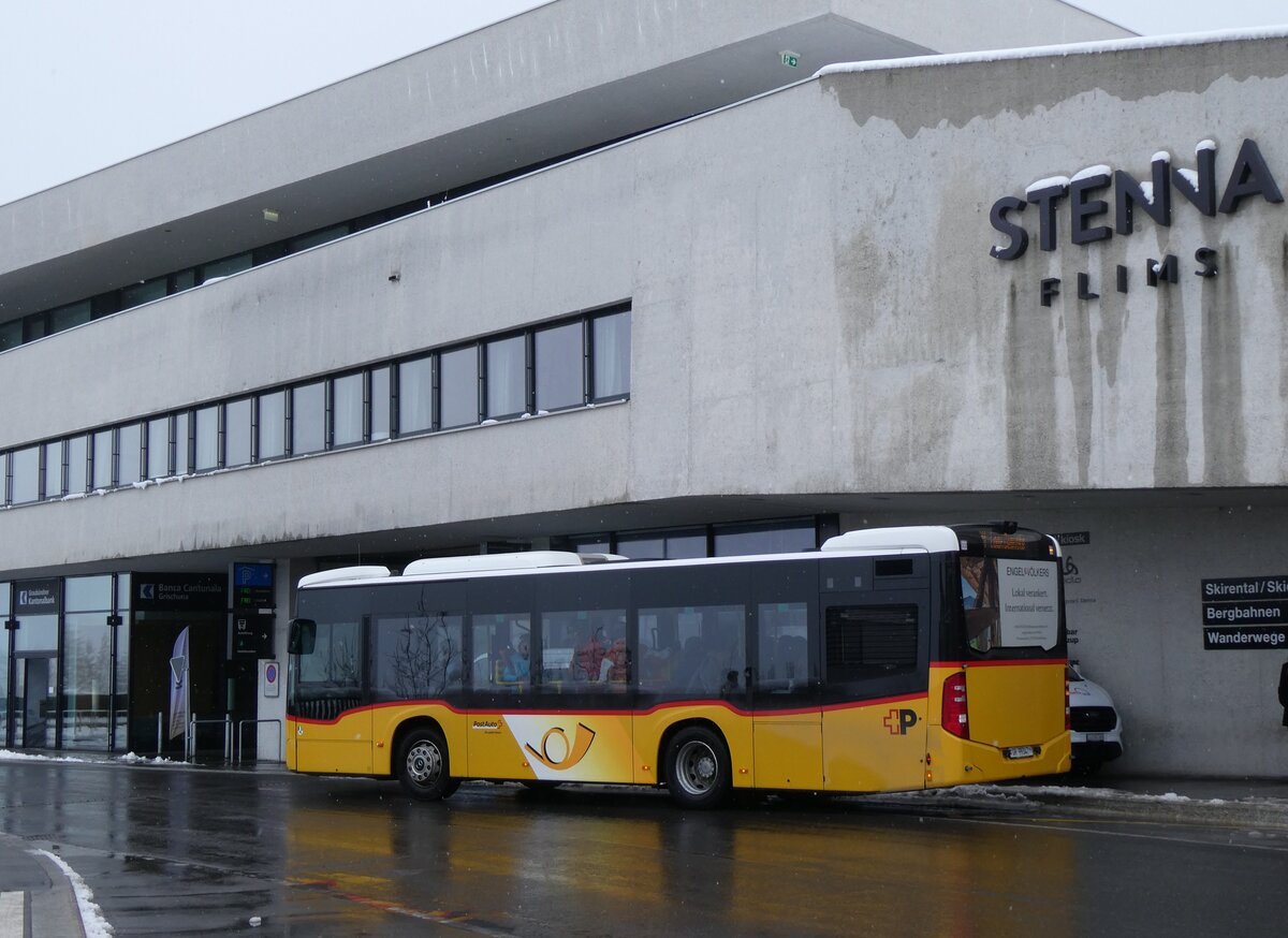 (272'884) - PostAuto Graub�nden - GR 99'347/PID 11'922 - Mercedes am 14. M�rz 2025 in Flims, Bergbahnen