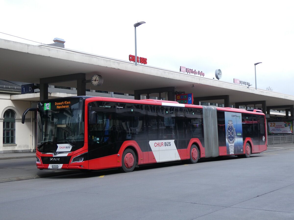 (272'920) - Chur Bus, Chur - Nr. 57/GR 155'857 - MAN am 14. M�rz 2025 beim Bahnhof Chur