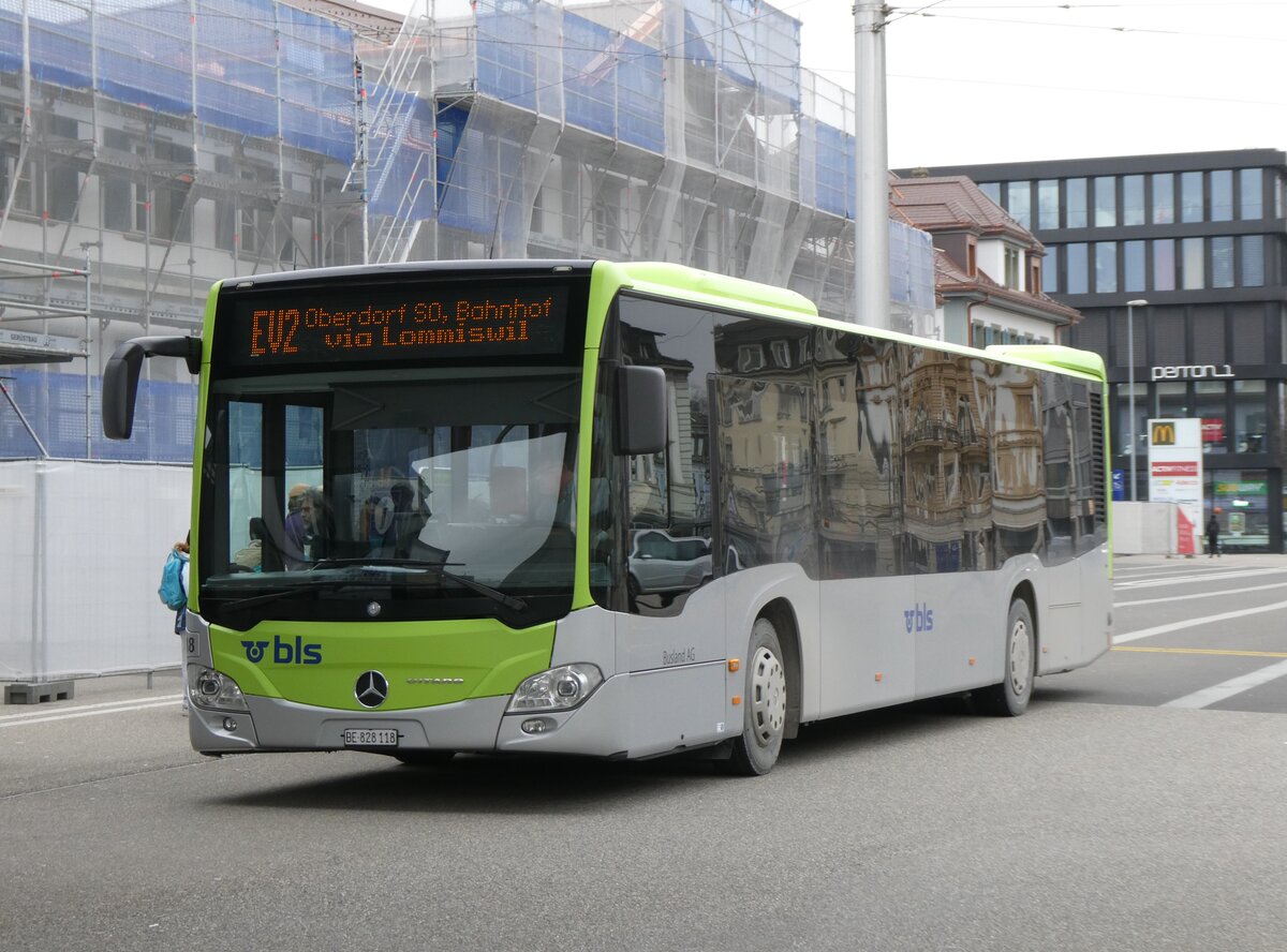 (273'009) - Busland, Burgdorf - Nr. 118/BE 828'118 - Mercedes am 15. M�rz 2025 beim Hauptbahnhof Solothurn