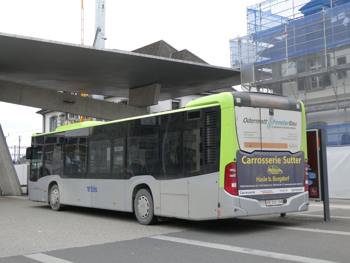 (273'010) - Busland, Burgdorf - Nr. 118/BE 828'118 - Mercedes am 15. M�rz 2025 beim Hauptbahnhof Solothurn