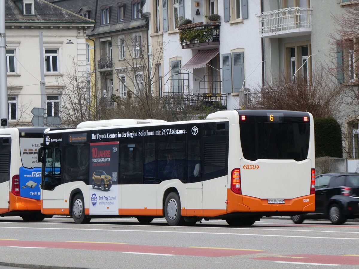 (273'014) - BSU Solothurn - Nr. 1268/SO 189'068 - Mercedes (ex Nr. 68) am 15. M�rz 2025 beim Hauptbahnhof Solothurn