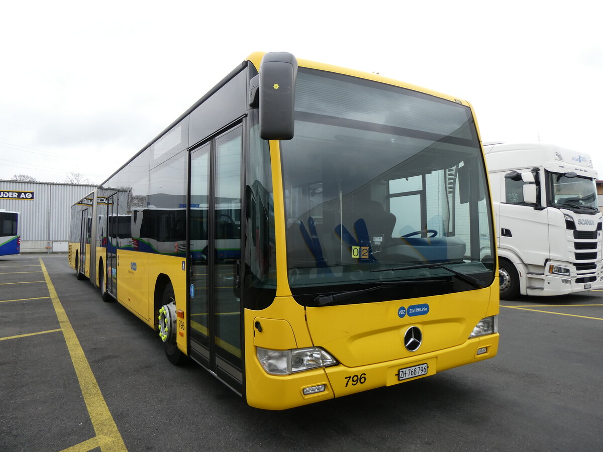 (273'022) - VBZ Z�rich - Nr. 796/ZH 768'796 - Mercedes (ex AAGL Liestal Nr. 93) am 15. M�rz 2025 in Kerzers, Interbus