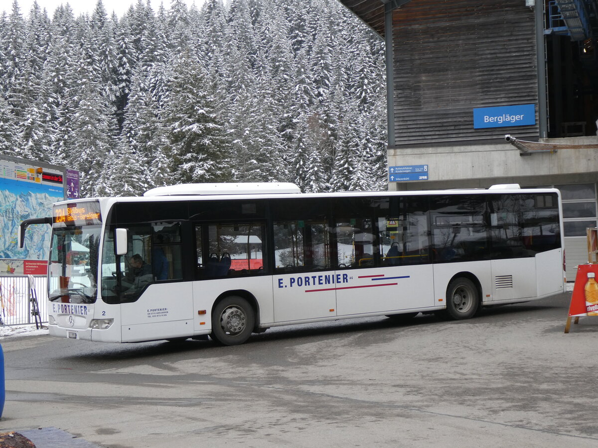 (273'050) - Portenier, Adelboden - Nr. 2/BE 26'853 - Mercedes (ex Dr. Richard, A-Wien) am 17. M�rz 2025 in Adelboden, Bergl�ger