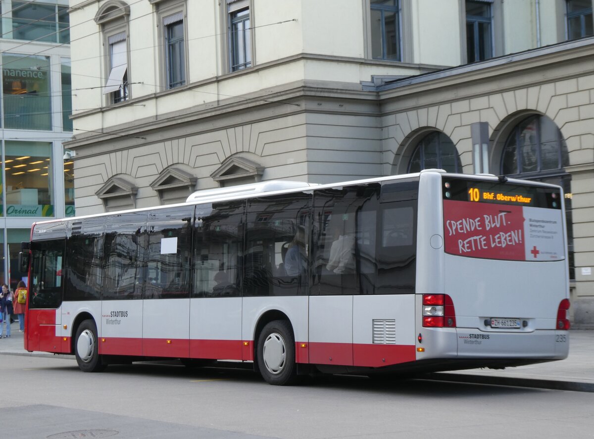 (273'174) - SW Winterthur - Nr. 235/ZH 661'235 - MAN am 24. M�rz 2025 beim Hauptbahnhof Winterthur