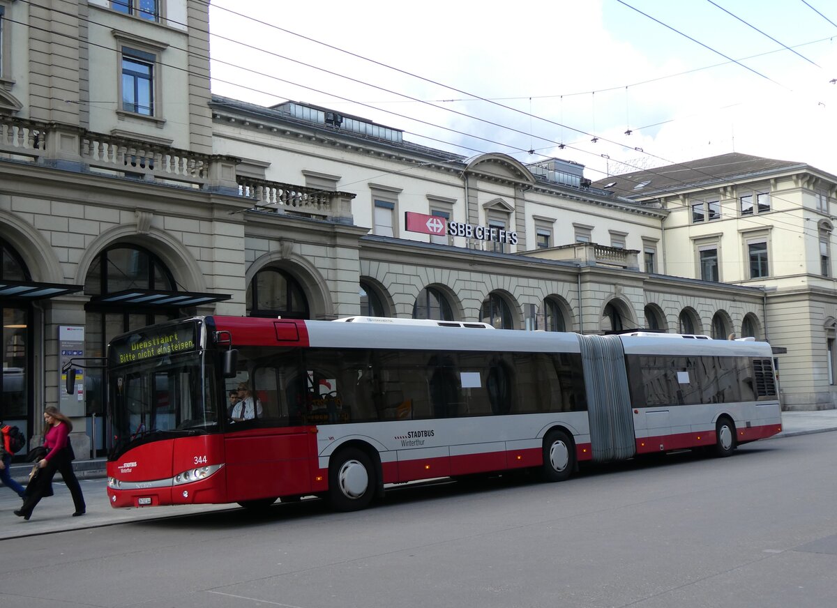 (273'177) - SW Winterthur - Nr. 344/ZH 745'344 - Solaris am 24. M�rz 2025 beim Hauptbahnhof Winterthur