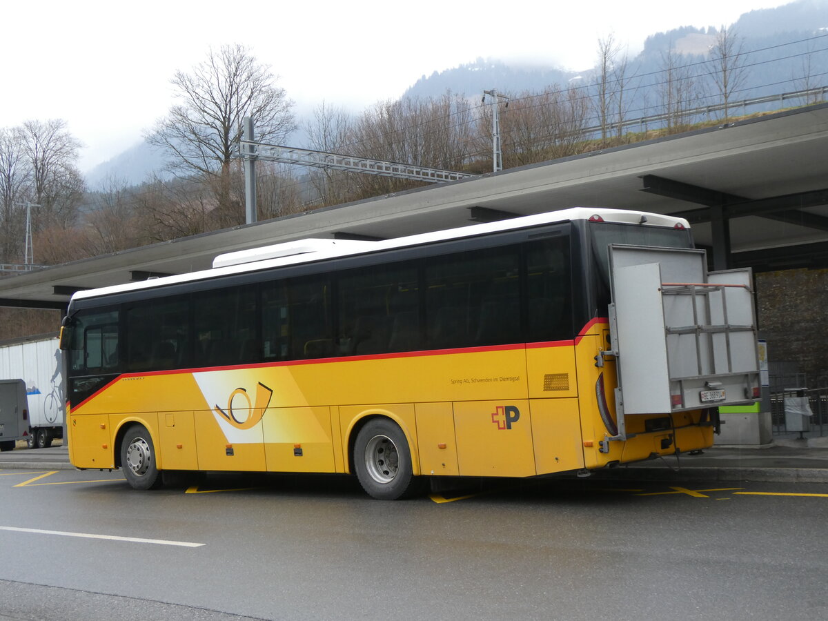 (273'188) - Spring, Schwenden - BE 368'914/PID 10'313 - Iveco am 26. M�rz 2025 beim Bahnhof Oey-Diemtigen