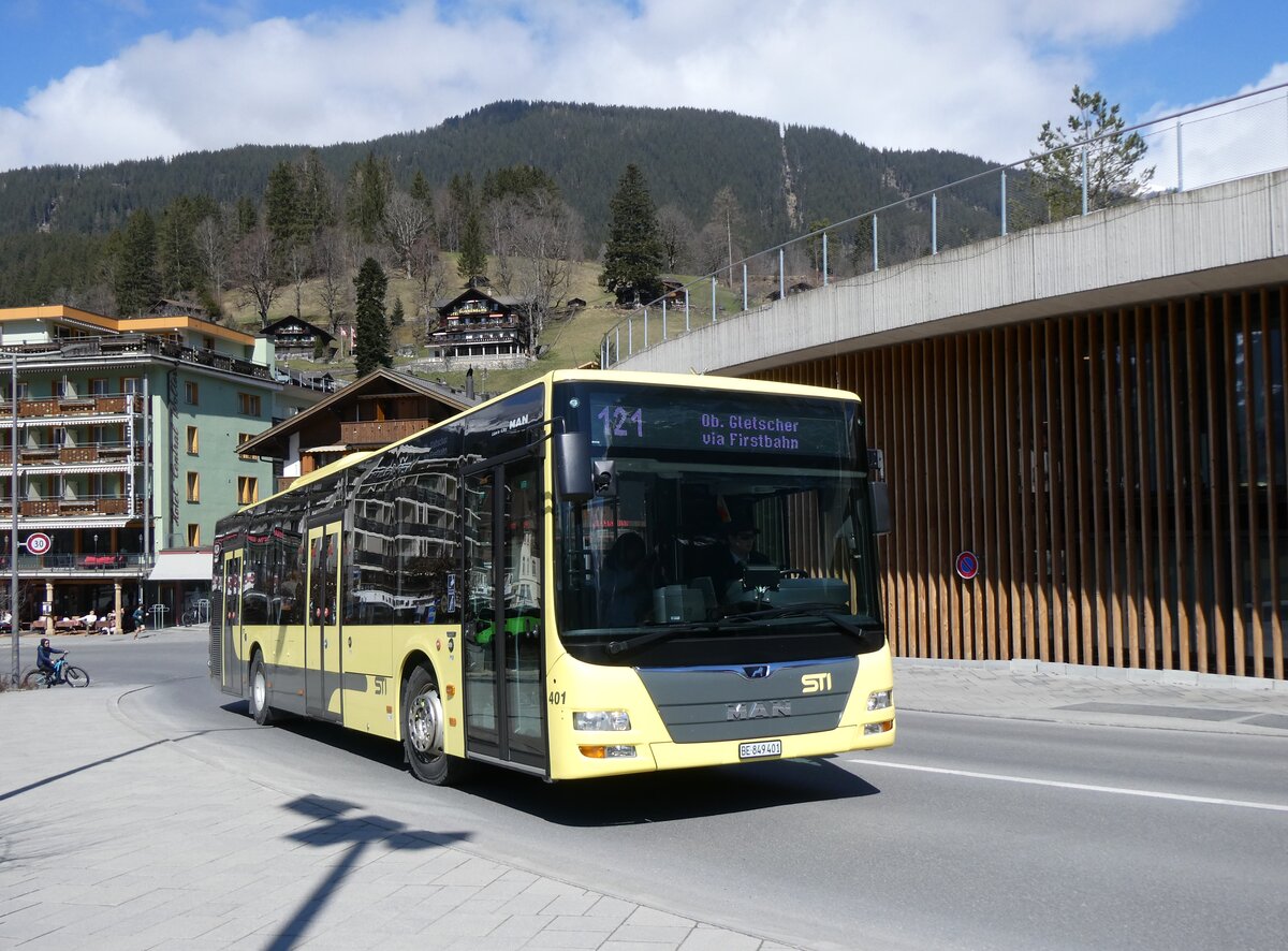 (273'281) - STI Thun - Nr. 401/BE 849'401 - MAN am 28. M�rz 2025 in Grindelwald, Sportzentrum