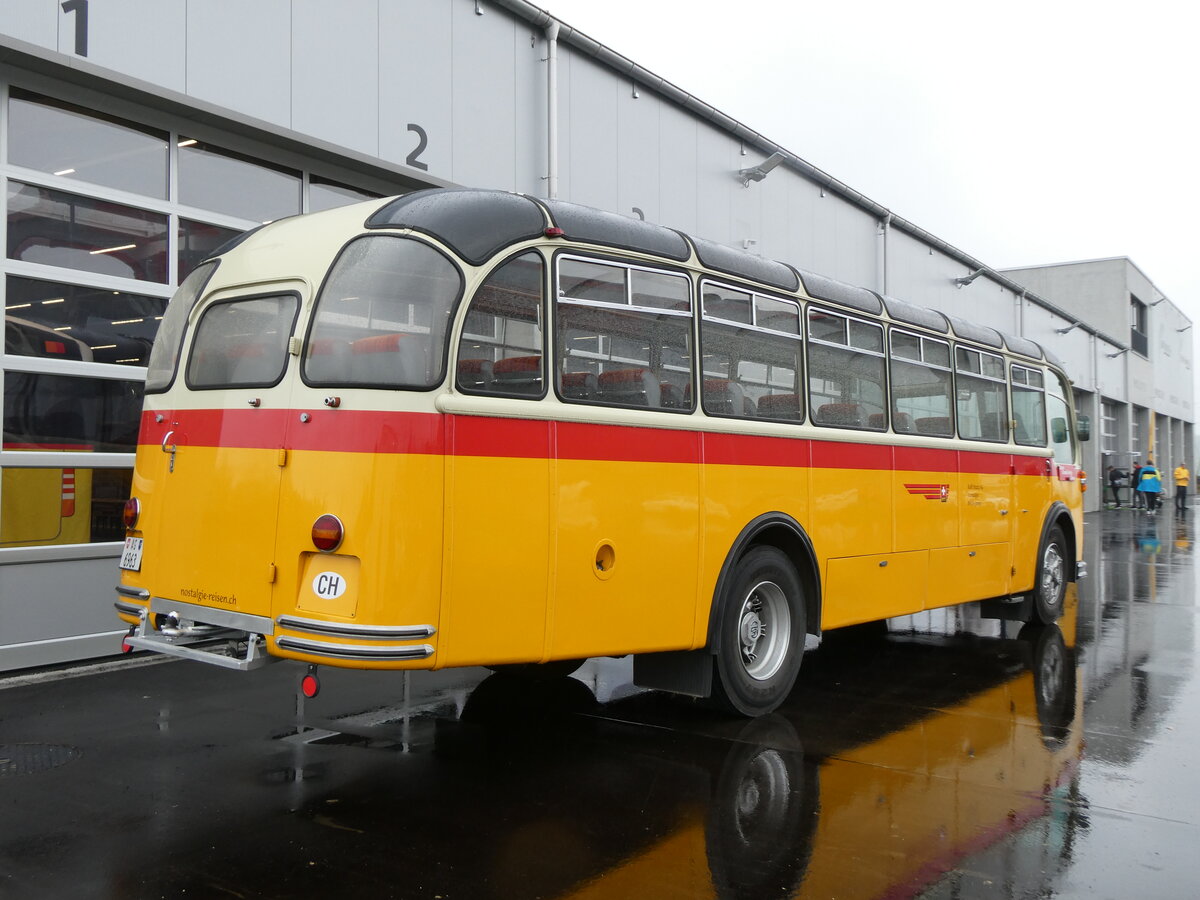 (273'316) - Stutz, Jonen - AG 6963 - FBW/R&J (ex Tanner&Lambach, Reigoldswil Nr. 2; ex Hunziker, R�schlikon; ex P 24'059; ex P 21'559) am 29. M�rz 2025 in Affoltern, Garage