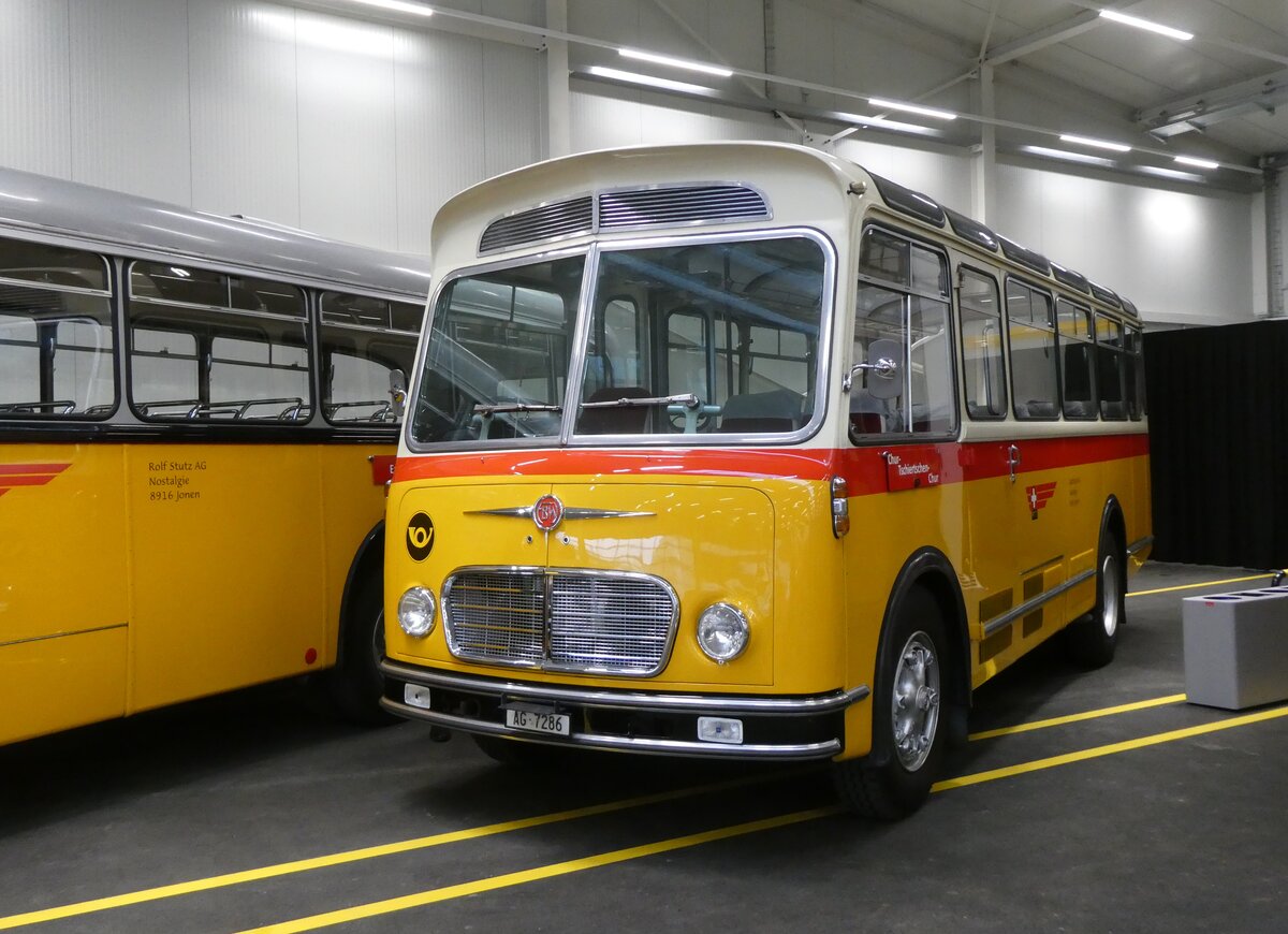 (273'320) - Stutz, Jonen - AG 7286 - FBW/FHS (ex Kellenberger, Heerbrugg; ex Schnider, Engelburg; ex P 23'207; ex P 21'007) am 29. M�rz 2025 in Affoltern, Garage 