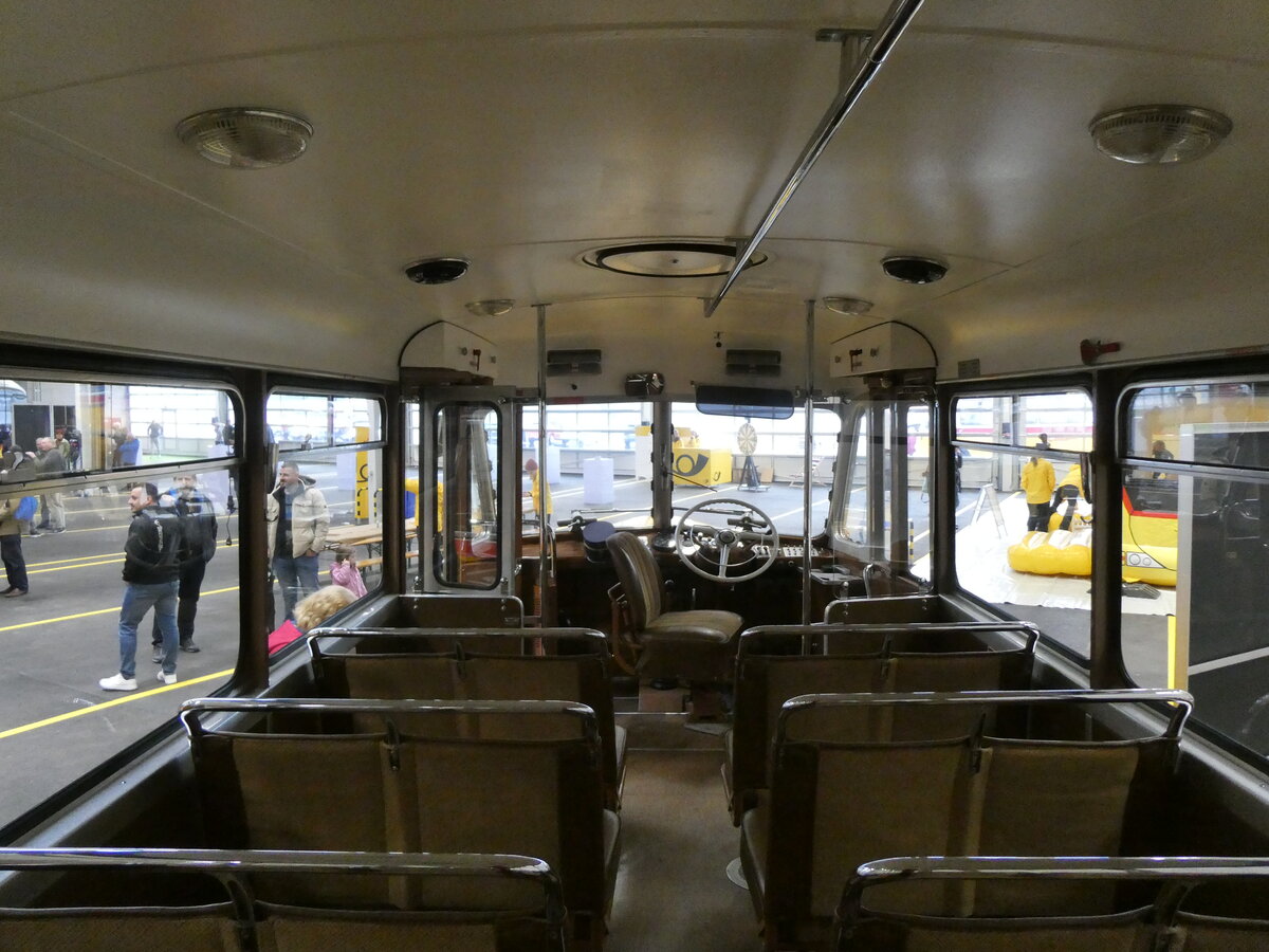 (273'337) - Stutz, Jonen - AG 8341 - Saurer/T�scher (ex Dubs, Stallikon) am 29. M�rz 2025 in Affoltern, Garage (Innenaufnhame)