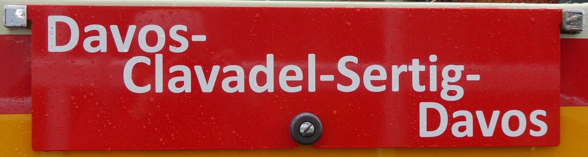 (273'351) - Routentafel - Davos-Clavadel-Sertig-Davos - am 29. M�rz 2025 in Affoltern, Garage Stutz