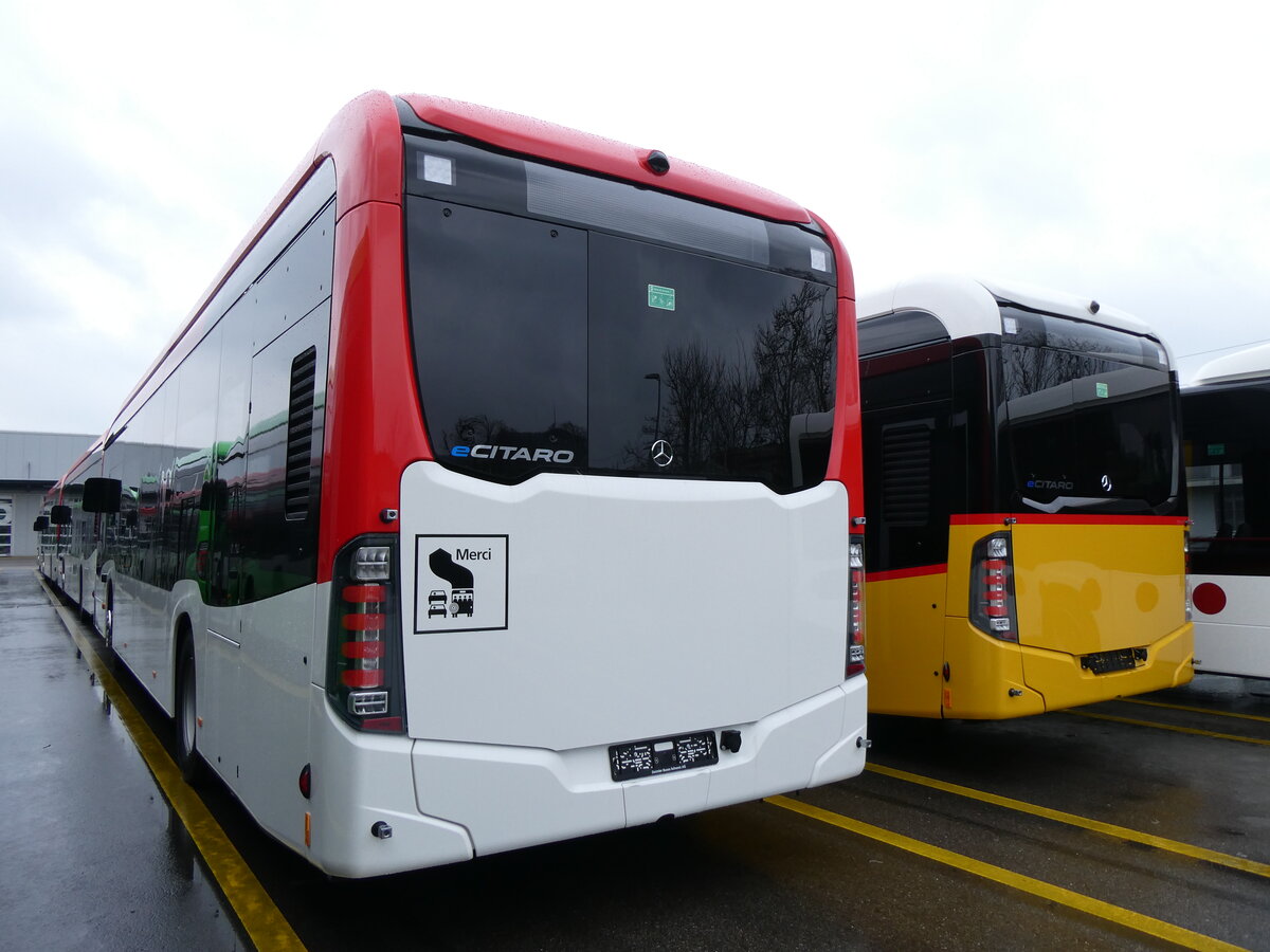 (273'381) - PostAuto Wallis - PID 12'156 - eMercedes am 29. M�rz 2025 in Winterthur, Daimler Buses