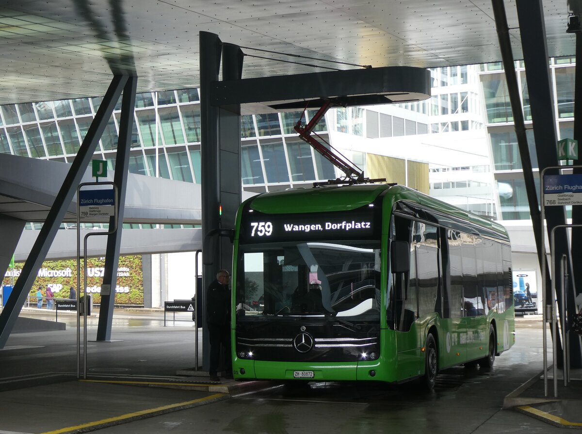 (273'420) - Welti-Furrer, Bassersdorf - Nr. 23/ZH 80'872 - eMercedes am 29. M�rz 2025 in Z�rich-Flughafen