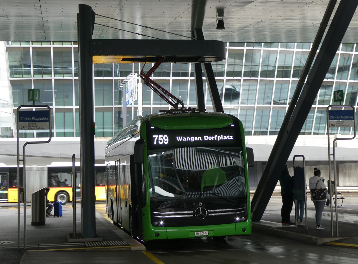 (273'421) - Welti-Furrer, Bassersdorf - Nr. 23/ZH 80'872 - eMercedes am 29. M�rz 2025 in Z�rich-Flughafen