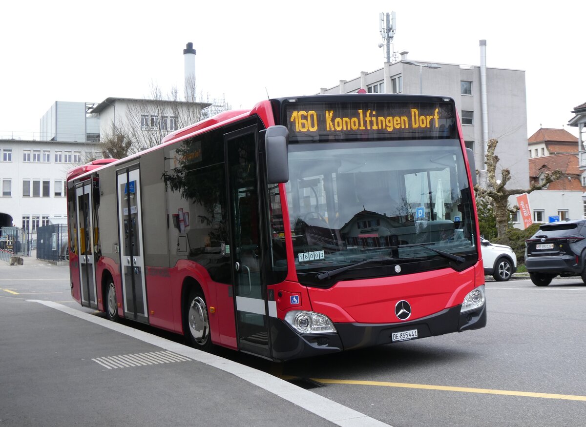 (273'433) - Bernmobil, Bern - Nr. 441/BE 855'441 - Mercedes am 31. M�rz 2025 beim Bahnhof Konolfingen