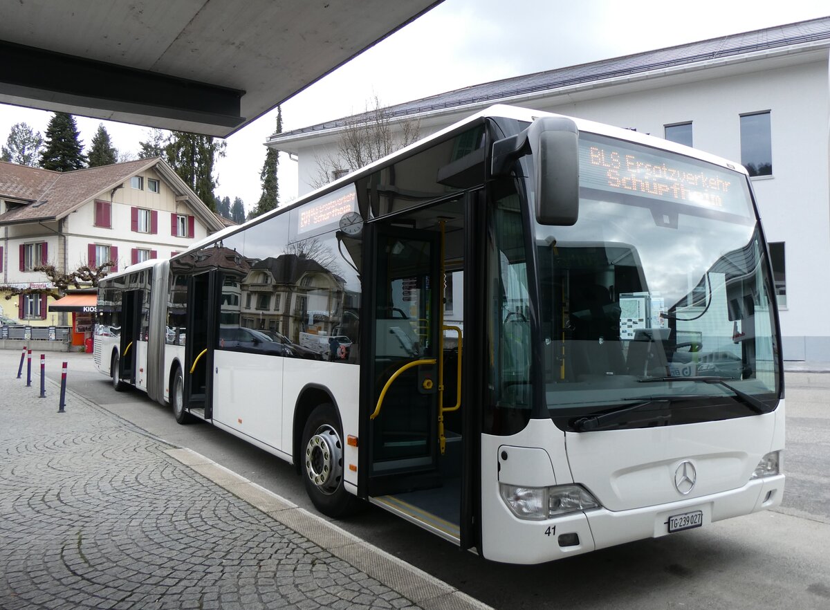 (273'435) - Eurobus, Arbon - Nr. 41/TG 239'027/PID 5330 - Mercedes (ex Nr. 14) am 31. M�rz 2025 beim Bahnhof Langnau