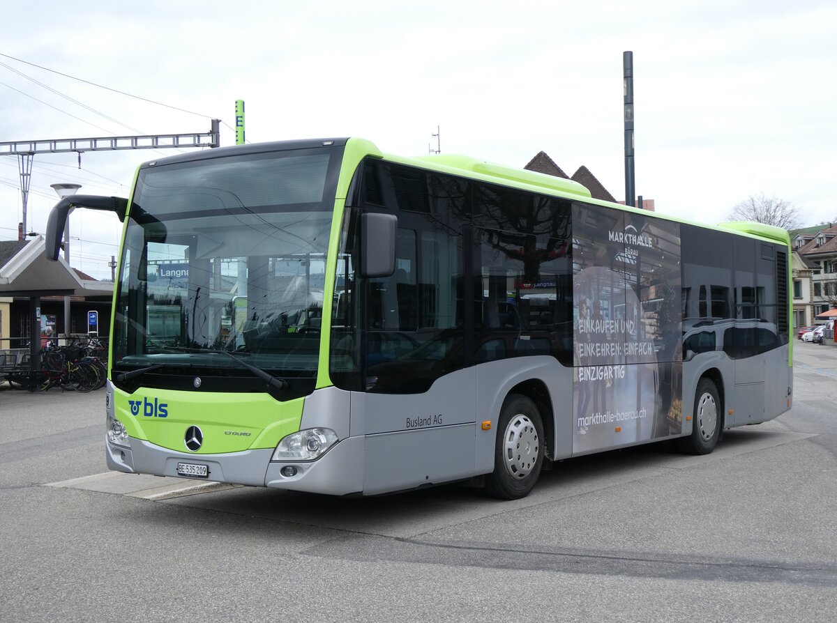 (273'438) - Busland, Burgdorf - Nr. 209/BE 535'209 - Mercedes am 31. M�rz 2025 beim Bahnhof Langnau