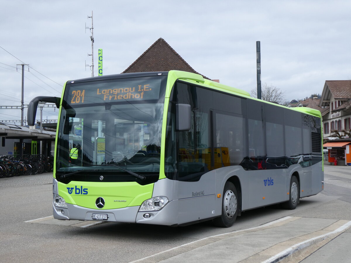 (273'442) - Busland, Burgdorf - Nr. 217/BE 417'217 - Mercedes am 31. M�rz 2025 beim Bahnhof Langnau