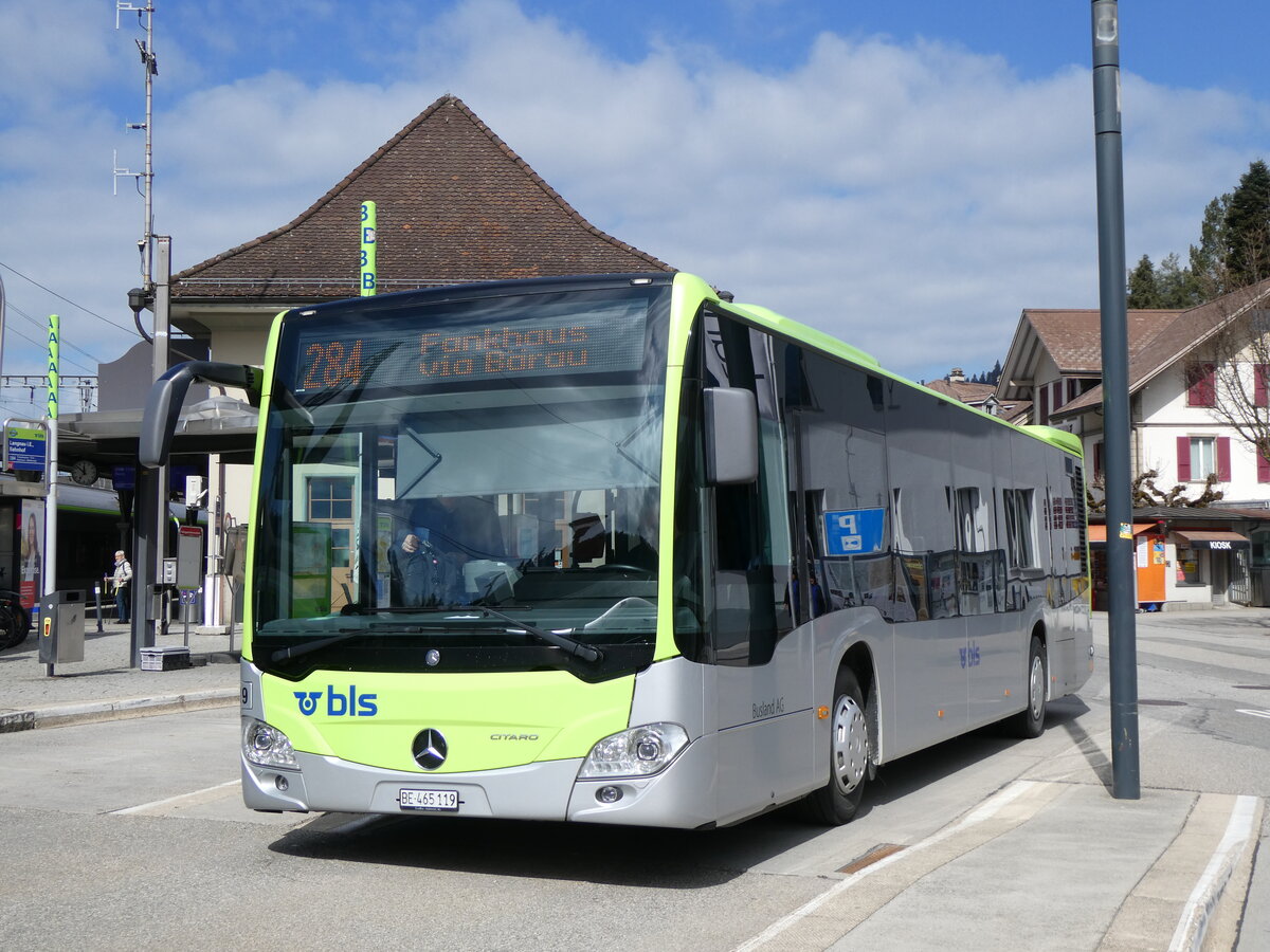 (273'454) - Busland, Burgdorf - Nr. 119/BE 465'119 - Mercedes am 31. M�rz 2025 beim Bahnhof Langnau
