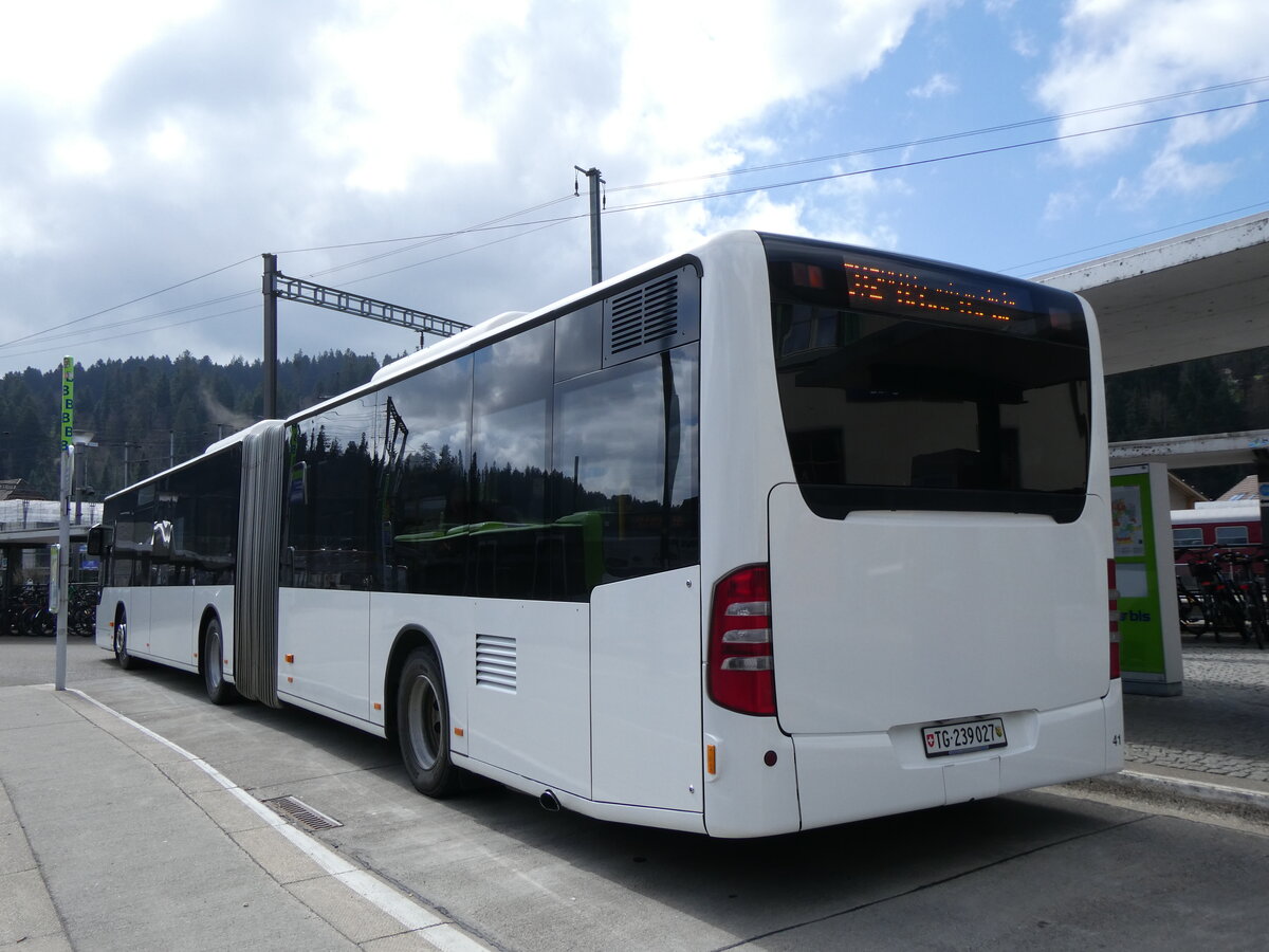 (273'464) - Eurobus, Arbon - Nr. 41/TG 239'027/PID 5330 - Mercedes (ex Nr. 14) am 31. M�rz 2025 beim Bahnhof Langnau