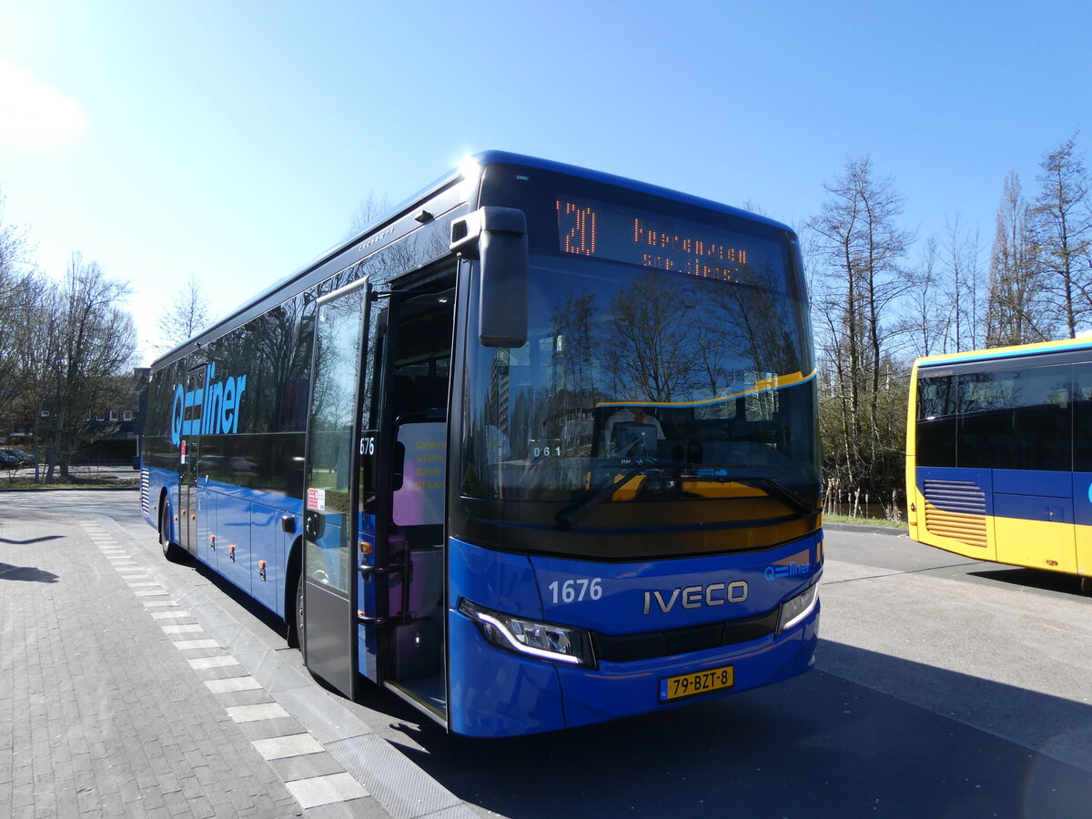 (273'613) - Qbuzz, Groningen - Nr. 1676/79-BZT-8 - Iveco am 5. April 2025 in Drachten, Transferium Oost