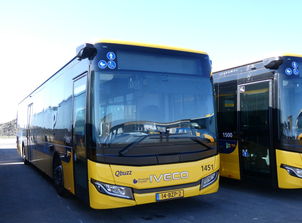 (273'631) - Qbuzz, Groningen - Nr. 1451/14-BZP-2 - Iveco am 5. April 2025 in Dokkum, Garage