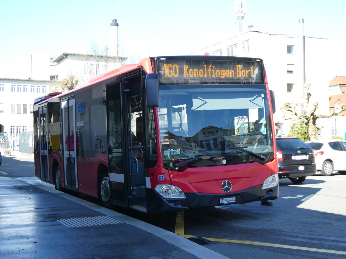 (273'817) - Bernmobil, Bern - Nr. 444/BE 855'444 - Mercedes am 11. April 2025 beim Bahnhof Konolfingen