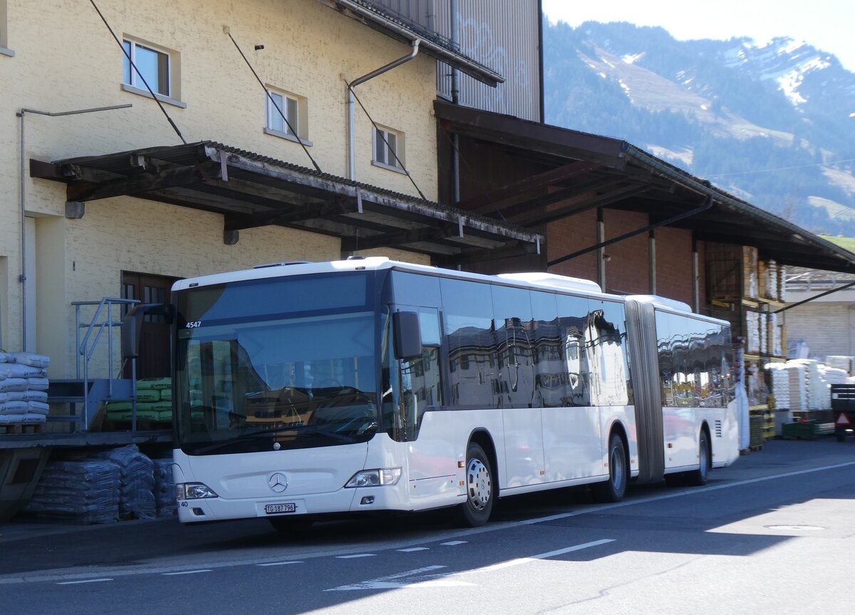 (273'842) - Eurobus, Arbon - Nr. 40/TG 187'796/PID 4547 - Mercedes (ex Nr. 13) am 11. April 2025 beim Bahnhof Sch�pfheim