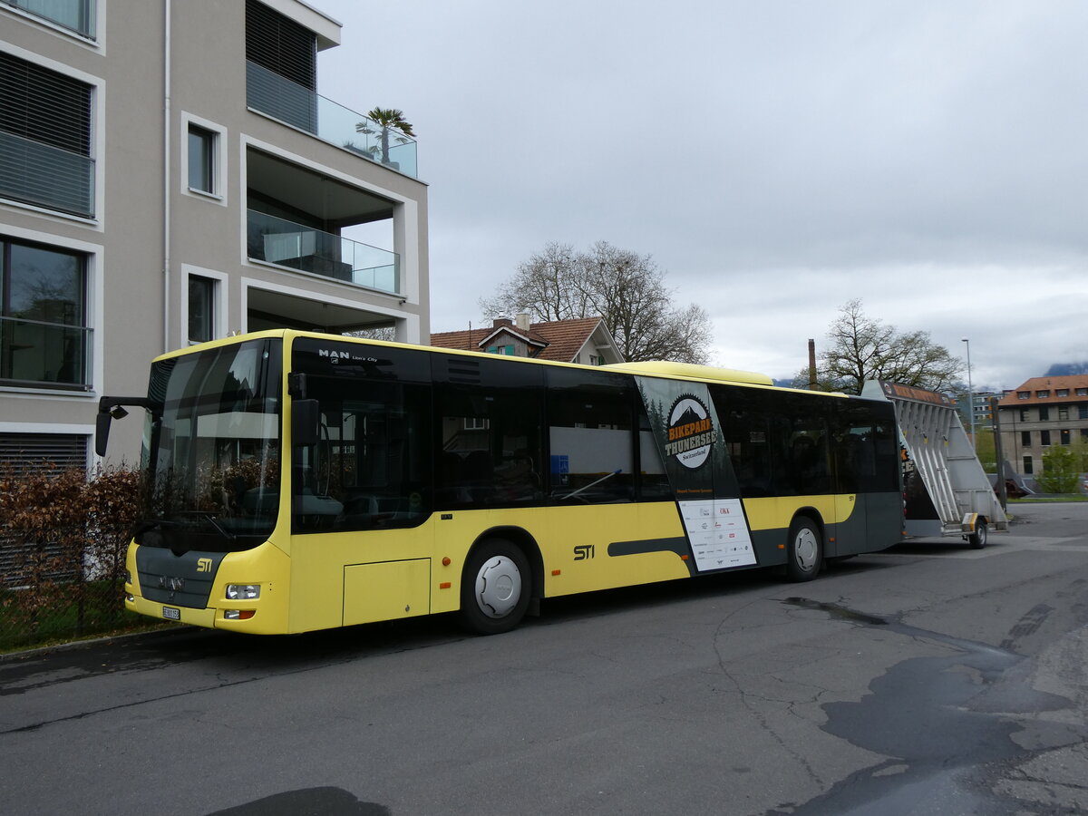 (274'043) - STI Thun - Nr. 153/BE 801'153 - MAN am 17. April 2025 in Thun, Garage
