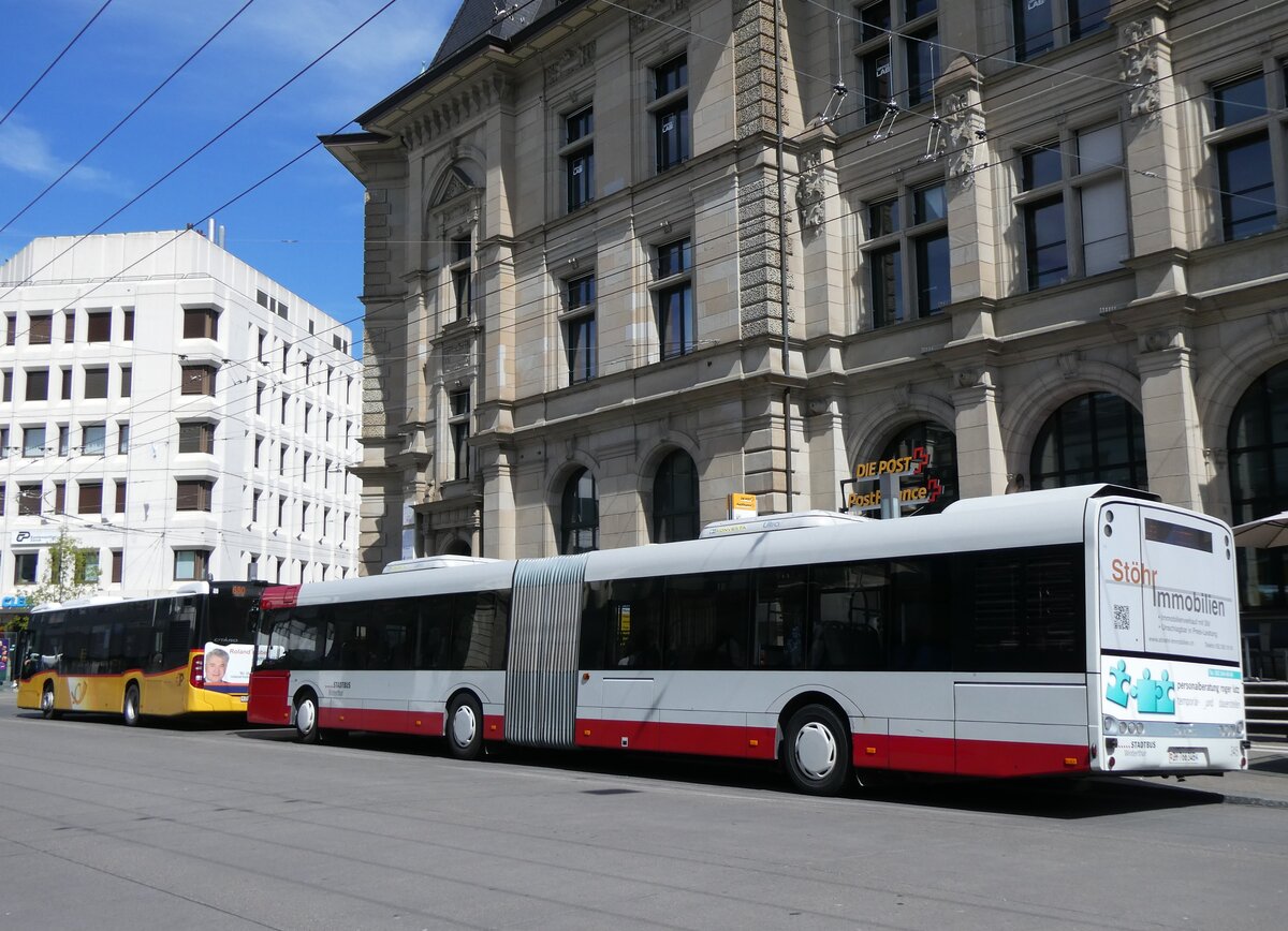 (274'085) - SW Winterthur - Nr. 345/ZH 766'345 - Solaris am 19. April 2025 beim Hauptbahnhof Winterthur
