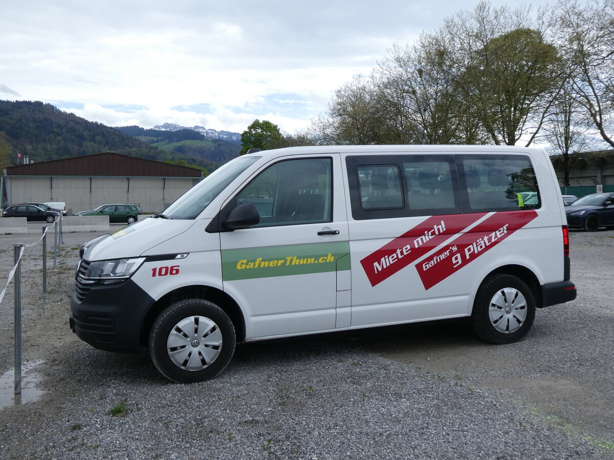 (274'103) - Gafner, Gwatt - Nr. 106/BE 26'228 - VW am 21. April 2025 in Thun, Allmend