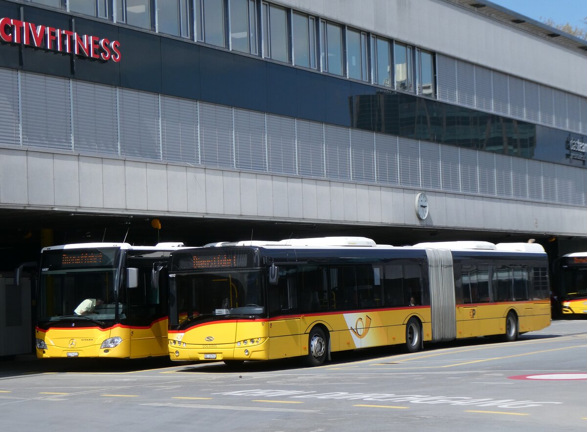 (274'301) - Steiner, Ortschwaben - Nr. 17/BE 16'761/PID 10'312 - Solaris (ex PostAuto Bern Nr. 682) am 26. April 2025 in Bern, Postautostation