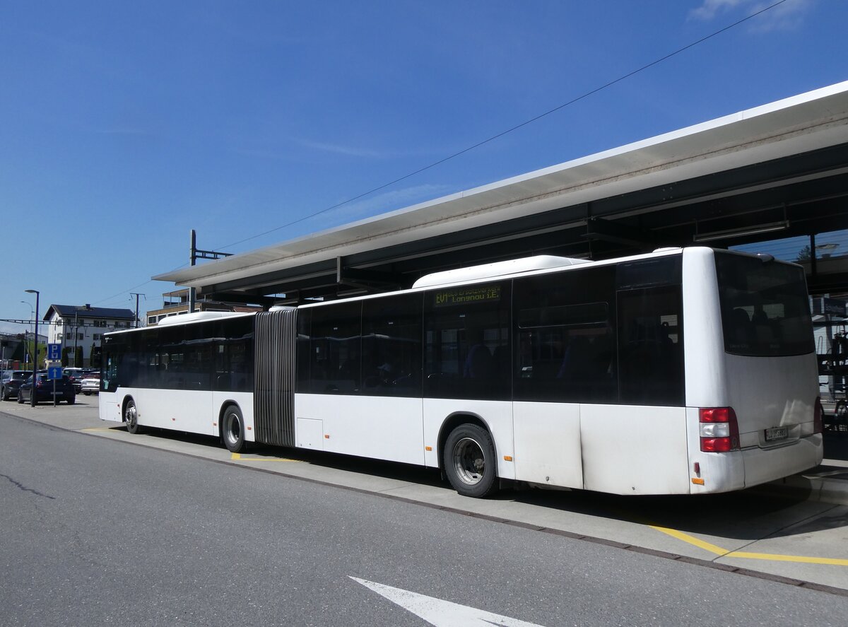 (274'337) - H�fliger, Sursee - Nr. 7/LU 287'024 - MAN (ex St. Gallerbus, St. Gallen Nr. 298) am 28. April 2025 beim Bahnhof Sch�pfheim