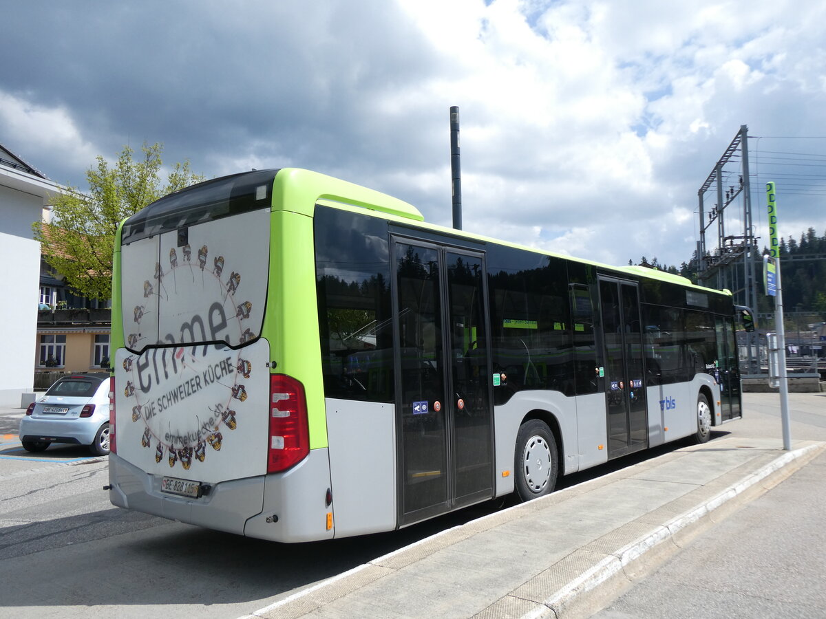 (274'365) - Busland, Burgdorf - Nr. 115/BE 828'115 - Mercedes am 28. April 2025 beim Bahnhof Langnau