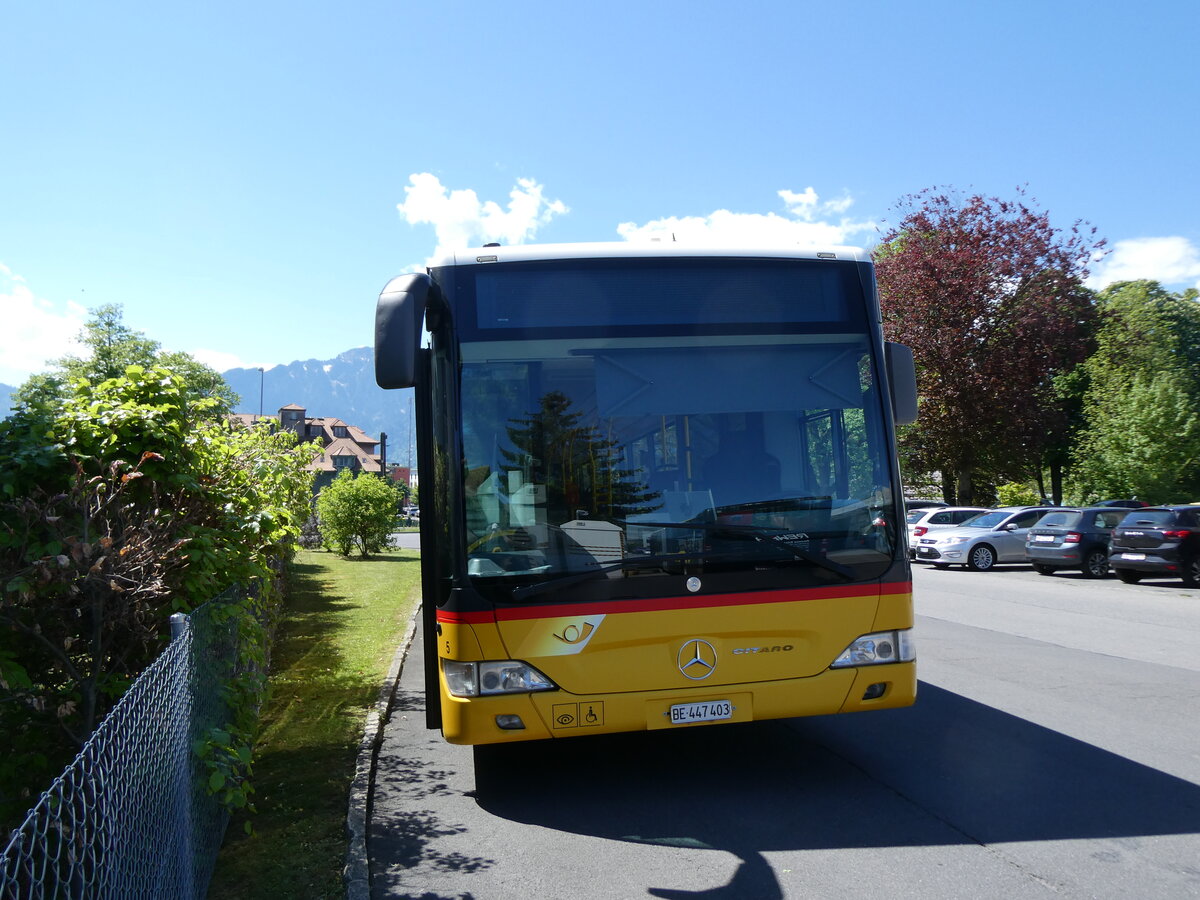 (274'386) - Engeloch, Riggisberg - Nr. 5/BE 447'403/PID 5415 - Mercedes (ex PostAuto Bern Nr. 5415; ex AVA Biel Nr. 5) am 1. Mai 2025 in Thun, Garage STI
