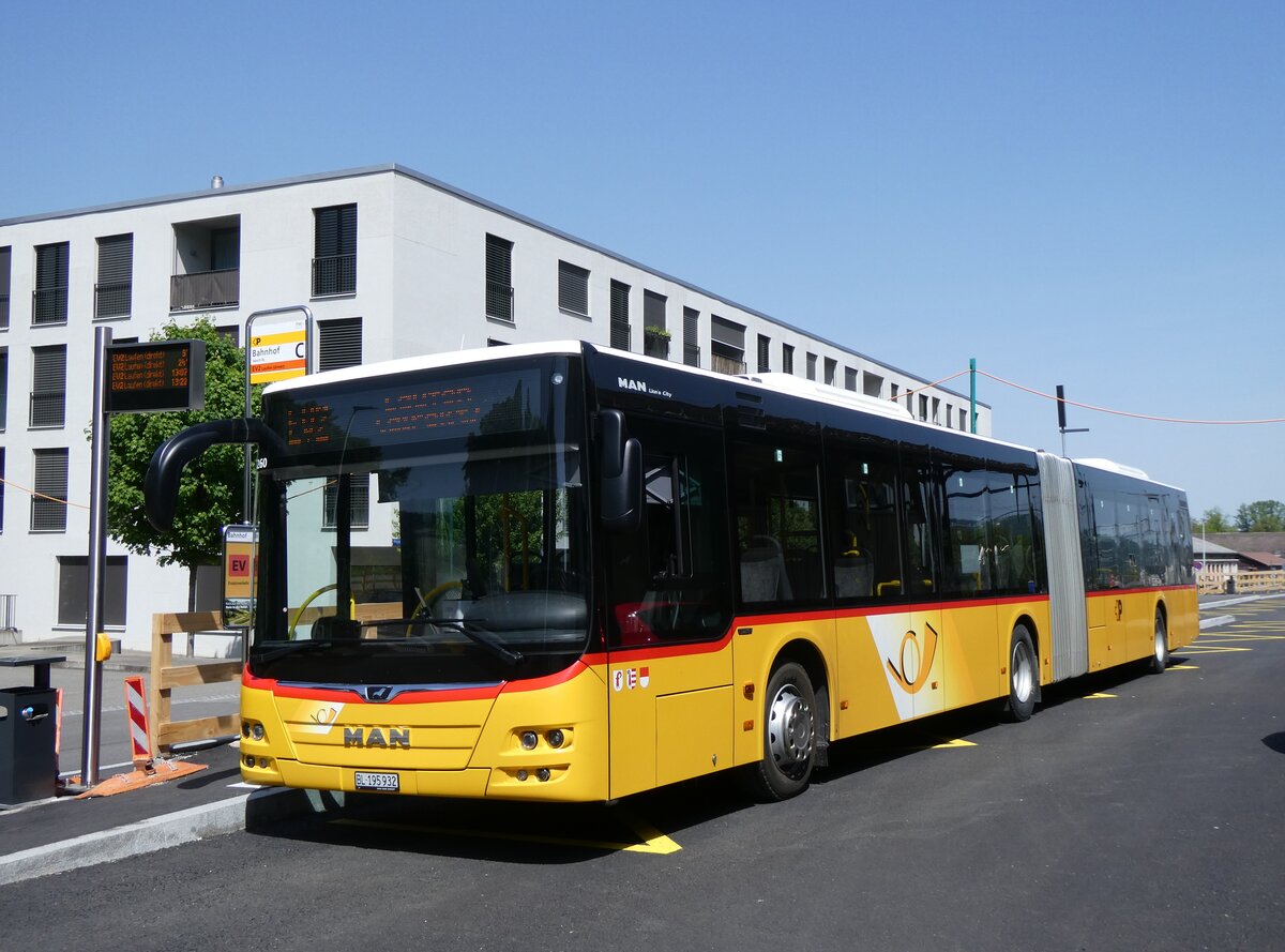 (274'451) - PostAuto Nordschweiz - BL 195'932/PID 11'260 - MAN am 2. Mai 2025 beim Bahnhof Aesch