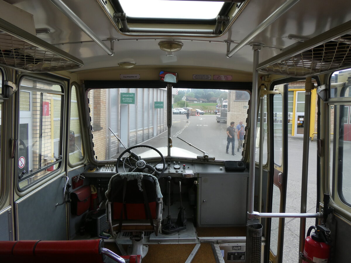 (274'527) - Brander, B�tschwil - SG 29'670 U - Saurer/Krapf (ex Vetsch, Oberhelfenschwil) am 3. Mai 2025 in Attikon, Wegm�ller (Innenaufnahme)