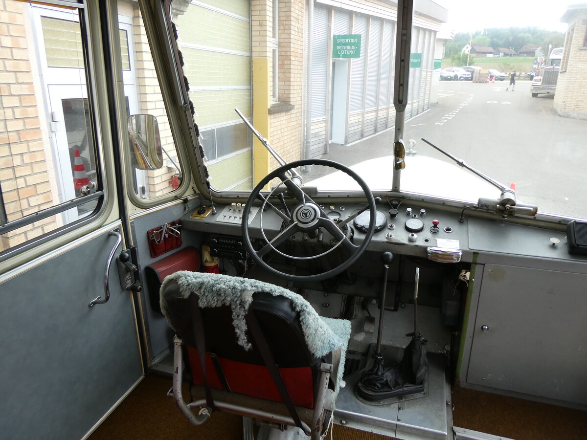 (274'528) - Brander, B�tschwil - SG 29'670 U - Saurer/Krapf (ex Vetsch, Oberhelfenschwil) am 3. Mai 2025 in Attikon, Wegm�ller (Innenaufnahme)