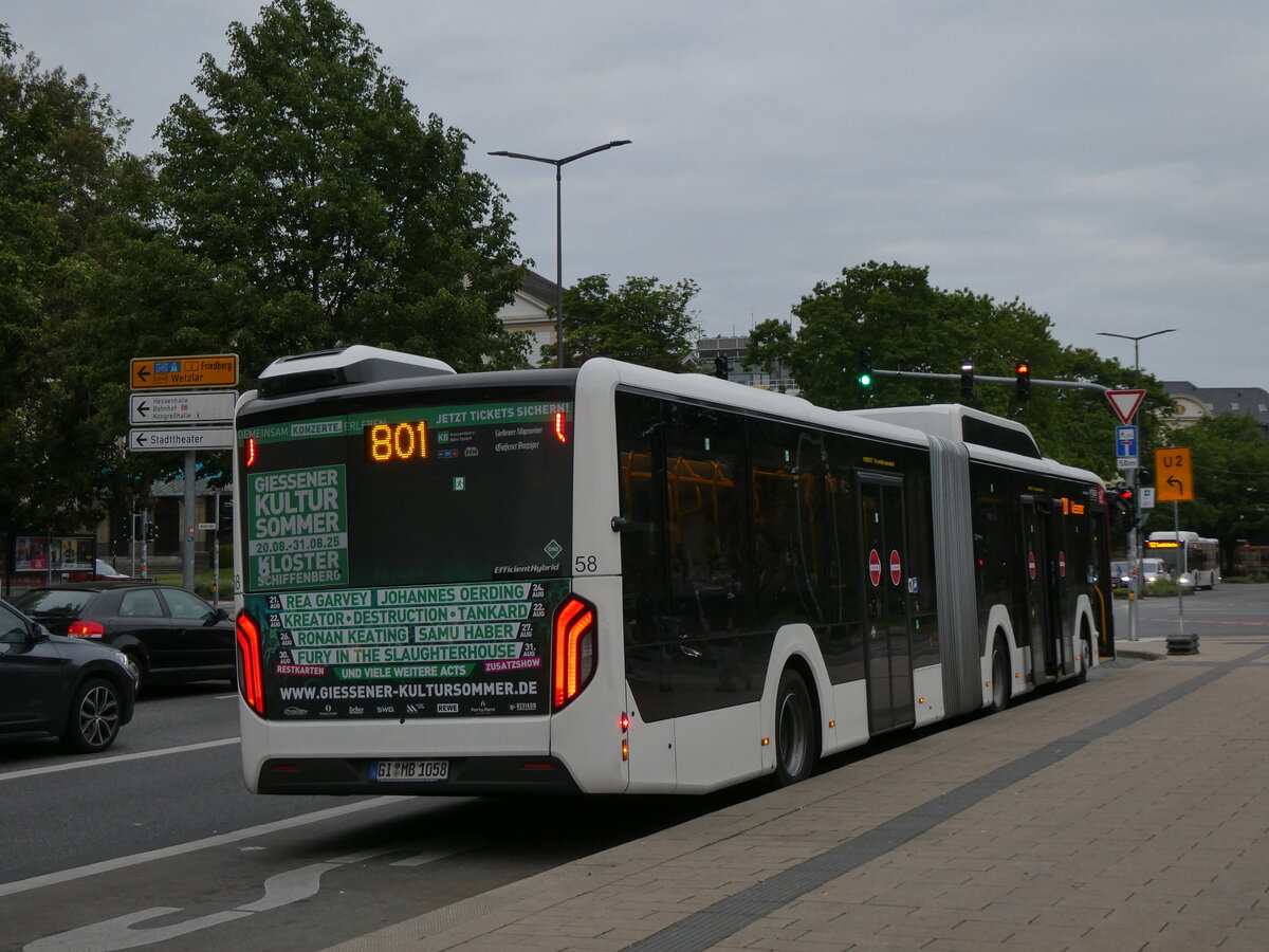 (274'849) - SWG Giessen - Nr. 58/GI-MB 1058 - MAN am 7. Mai 2025 in Giessen, Berliner Platz 