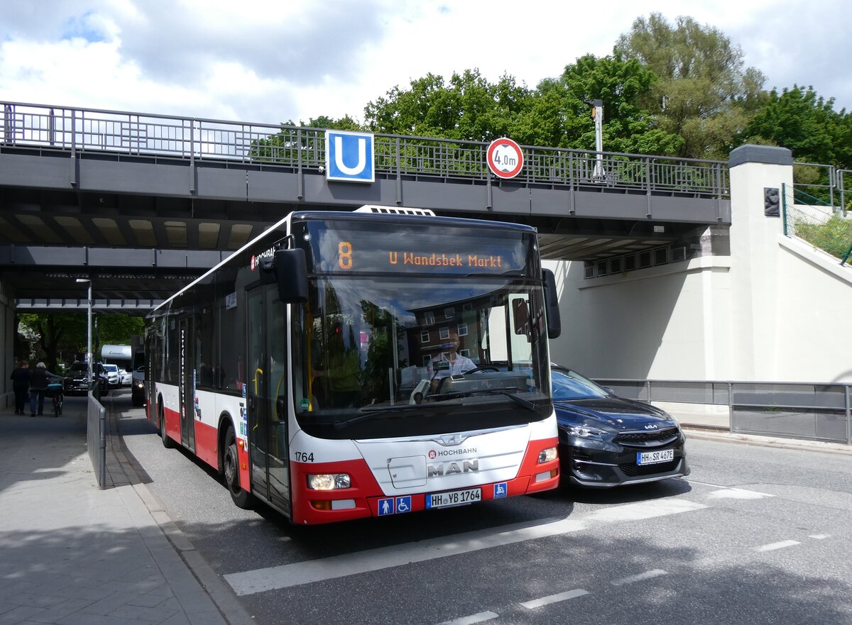 (275'071) - HHA Hamburg - Nr. 1764/HH-YB 1764 - MAN am 8. Mai 2025 in Hamburg, Wandsbek-Gartenstadt