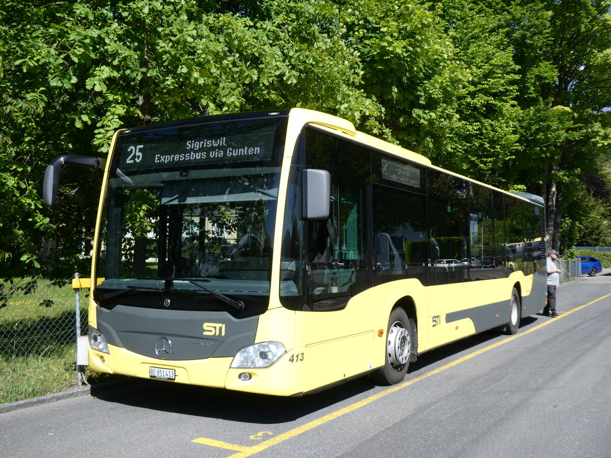(275'623) - STI Thun - Nr. 413/BE 851'413 - Mercedes am 16. Mai 2025 bei der Schiffl�ndte Thun